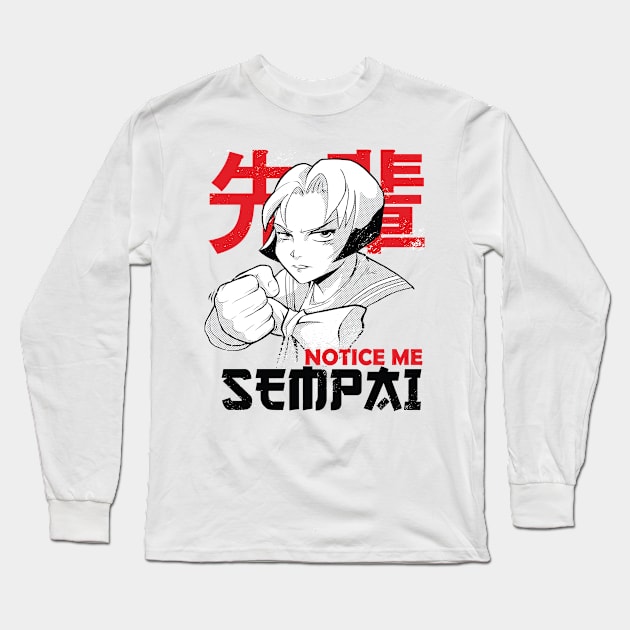 Notice me Sempai Long Sleeve T-Shirt by Hmus